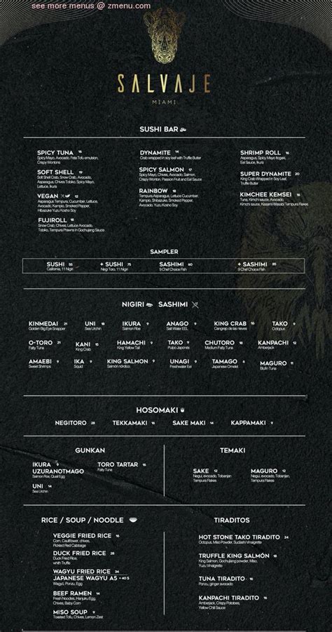 salvaje miami menu.